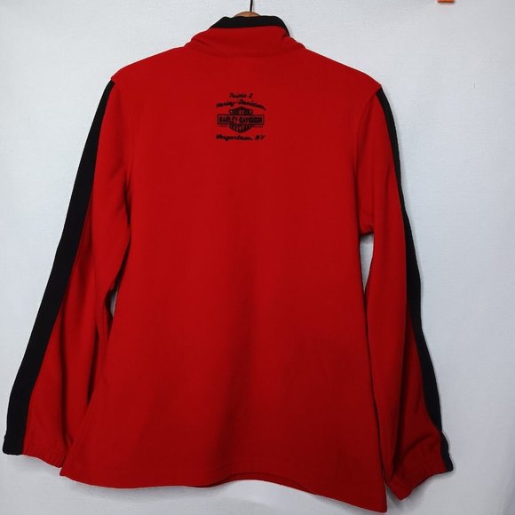 Triple S Harley Davidson Morgantown West Virginia Large Fleece Jacket 1/4 Zip - Picture 5 of 15